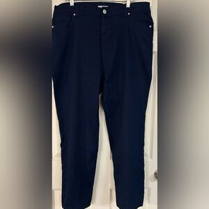 Catherines Women's Sateen Stretch Pants 20W Blue NWT